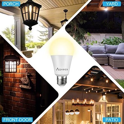 Dusk to Dawn Light Bulbs 4 Pack Outdoor 13W Ultra Bright100W Equivalent A19 E...