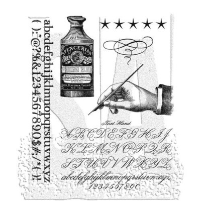 Tim Holtz Stampers Anonymous ''TYPOGRAPHY'' Rubber Cling Stamp Set- CMS188