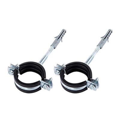 SYNYEY Morsetto per tubi in metallo singolo antivibrazioni, Confezione da 2 pezz