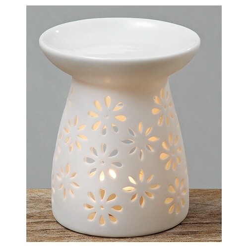 Duftstövchen Porzellan weiß H12cm Duftlampe Aromalampe Duftöllampe Diffuser