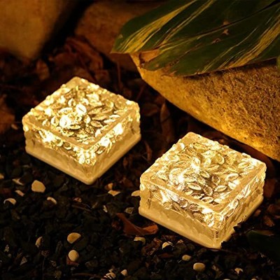 Solar Ice Cube Lights 4 Pack 4.0in Landscape Path Waterproof