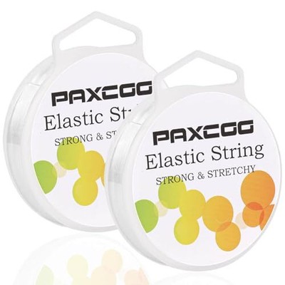 PAXCOO 2 Pack Elastic String for Bracelets, Stretch Magic Elastic String Bead...