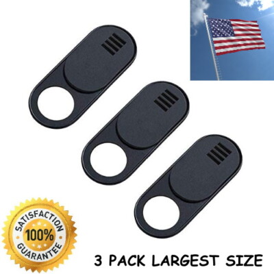 3PC largest size Webcam Cover Slim Slider Camera Shield Privacy Protect Sticker 