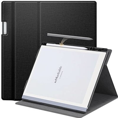 ENET-CASE Case for Remarkable 2 Paper Tablet- Multi-Viewing Adjustable Black