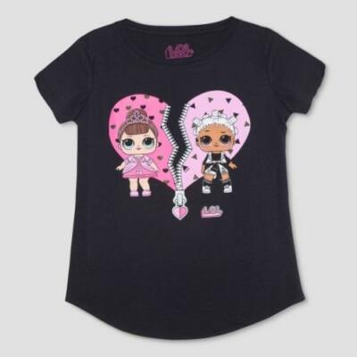 Girls' L.O.L. Surprise! Short Sleeve T-Shirt - Black M