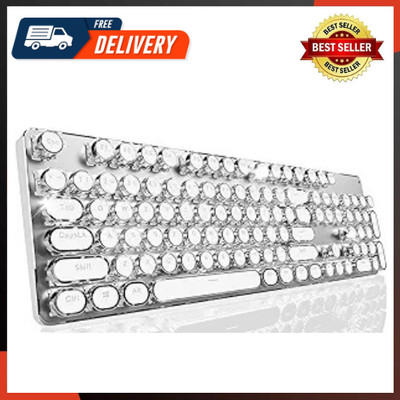 TK950 Typewriter Keyboard Wireless Mechanical Keyboard 104 Keys Aesthetic