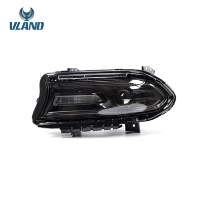 Pair LED Projector Headlights RGB Color Change Lamps For 2015-2023 Dodge Charger