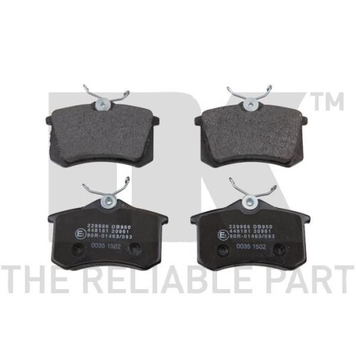 Bremsbelagsatz, Scheibenbremse Nk 229986 FÃ¼R Audi CitroÃN Ford Mg Peugeot Seat