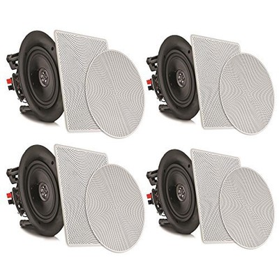 ceiling bluetooth pyle sound speaker system amplifier flush mount around round pro way cone tweeter polypropylene changeable connections watt stereo