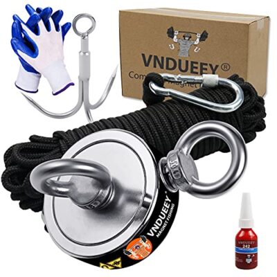 Magnet Fishing Kit Fishing Magnets 760 LBS Pulling-Includes Grappling Hook He...