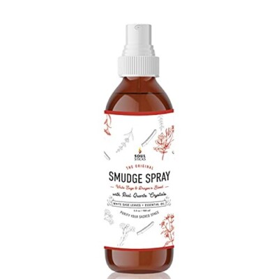 Smudge Spray for Energy Clearing | White Sage & Dragon's Blood | Quartz Crystal