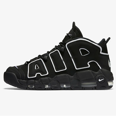Air uptempo black white sale
