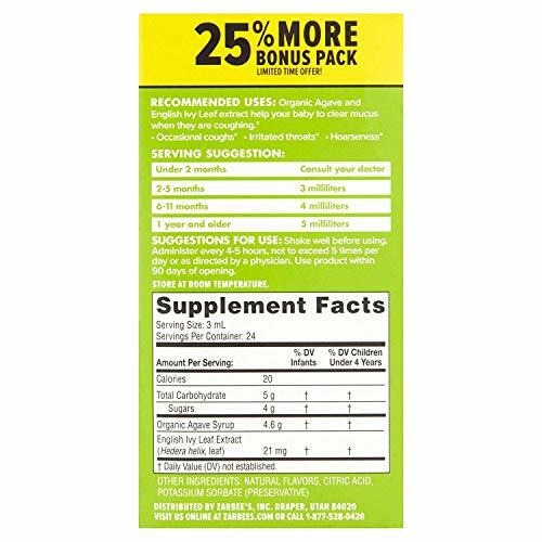 Zarbee's Naturals Baby Natural Grape Flavor Cough Syrup ...