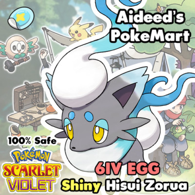 Shiny Hisui Zorua EGG   Pokémon Scarlet and Violet    Fast Trade  6IV!