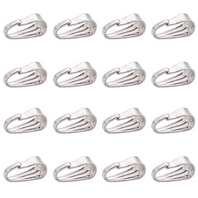 PandaHall Elite About 200 Pcs 304 Stainless Steel Snap Bail Hook Pinch Clip for