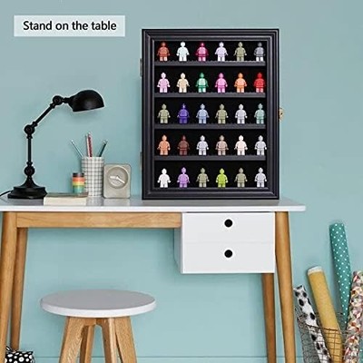 VERANI Minifigures Miniature Display Case Collectibles Display Box Wall Mount...