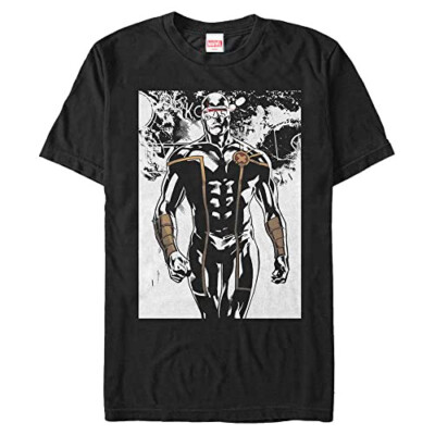 Marvel Men's Big & Tall Cyclops Walks Black T-Shirt 4X - NEW