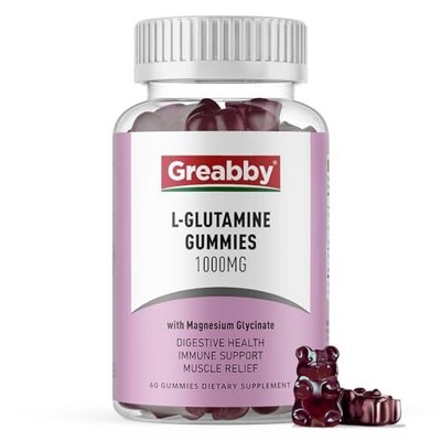 GREABBY L Glutamine 1000mg Gummies - Muscle Relief & Immune Support Amino Aci...