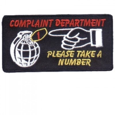 COMPLAINT DEPARTMENT GRENADE BIKER PATCH Motorcycle Vest live to ride chopper