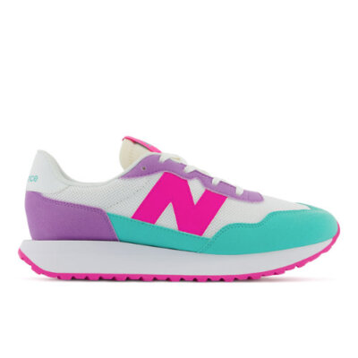 New Balance Kids 237 Белый/Зеленый/Фиолетовый/Розовый Размер 4,5 Вт