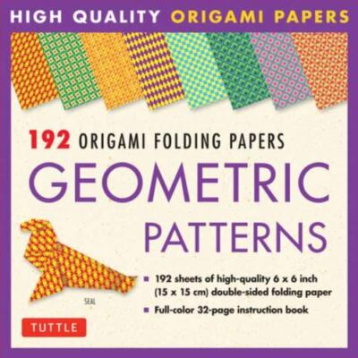 Origami Folding Papers Geometric Patterns : 192 Sheets of High-Quality Double...