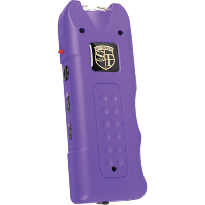 MultiGuard Stun Gun, Alarm,  Flashlight with Built in Charger Purple 80million v