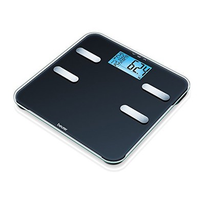 Beurer BF 185 Diagnosewaage, Körperfettwaage mit extra großer LCD-Anzeige, Me