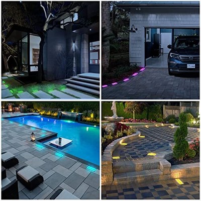 Solar Paver Lights Ip67 Waterproof Outdoor Brick Pathway Light 4x8 Recessed Pati