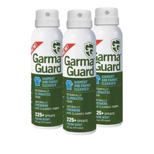 Garma Guard Garment and Fabric Cleanser 3 - Pack Eliminates Odors FRESH SCENT