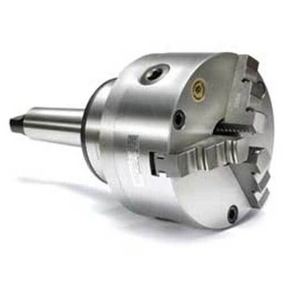 Bison-Bial 5'' 3-Jaw Self-Centering Rotating Lathe Chuck w/MT#4 Shank