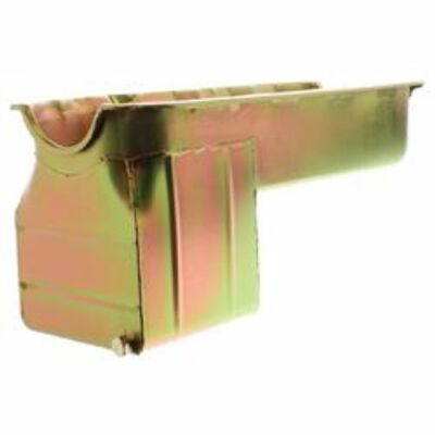 Milodon 31080 Oil Pan Steel Gold Iridite 6 qt. For SB Chevy LH Dipstick Pickup