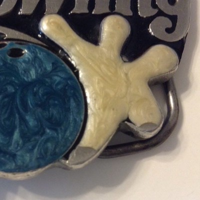 Vintage I'd Rather Be Bowling 1984 The Great American Belt Buckle. USA