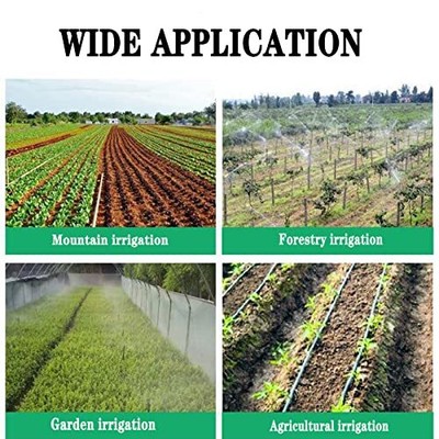 Drip Irrigation Parts Kit 17mm for 1/2" Tubing 0.600" ID 30 Pieces Set -8 Cou...