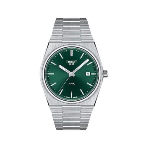 Pre-owned Tissot Prx Automatic Green Watch T137.410.11.091.00 In Box With Tags