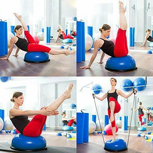 Palla Fitness Balance Ball Con Elastici Semisfera Equilibrio Yoga Allenamento  1