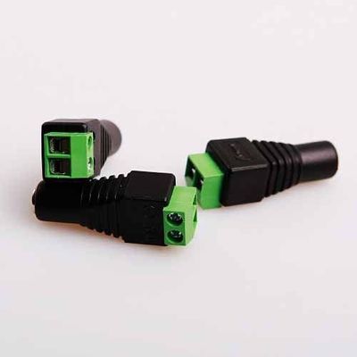 5pcs DC Power 5.5x2.1mm Jack Connector Female Cable Adapter For CCTV Camera LED