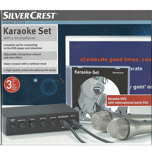 Karaokeanlage TM210 Karaoke Set 2 Kanal - Mikrofonmixer Mischpult 2 x MIkrofone