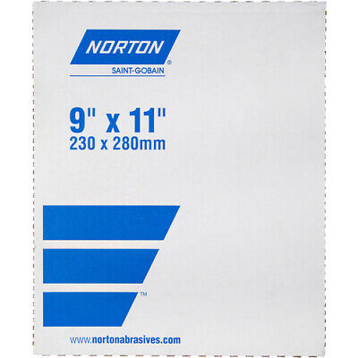 Norton 9'' x 11'' Durite Sanding Sheets 80 Grit Coarse Silicon Carbide 50 Pack