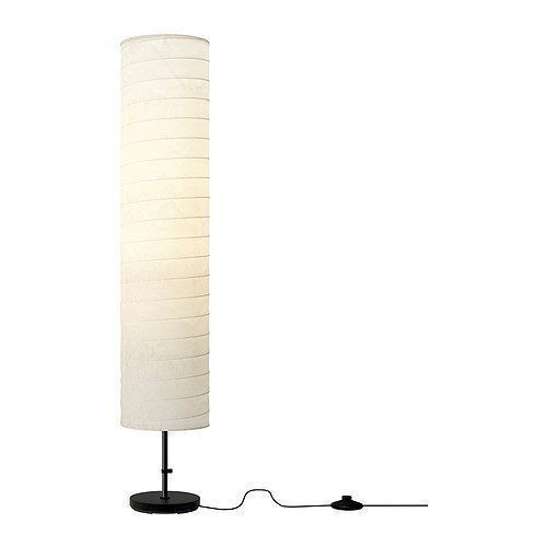 TÅGARP Floor uplighter with light bulb, black/white - IKEA