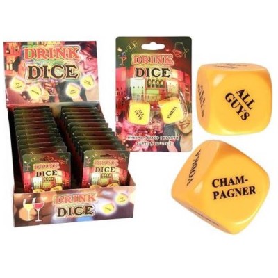 2 Party Drinking Dice Decider Game Pub Hen Stag Do Alcohol Shot Glass Drink Dare