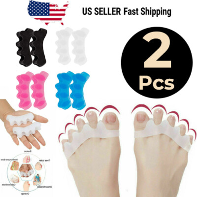 2-Pcs Bunion Corrector Silicone Toe Separator Straightener Orthopedic Toes Space