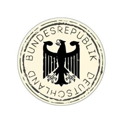 Germany deutschland Sticker Decal bundesrepublik coa coat of arms travel stamp