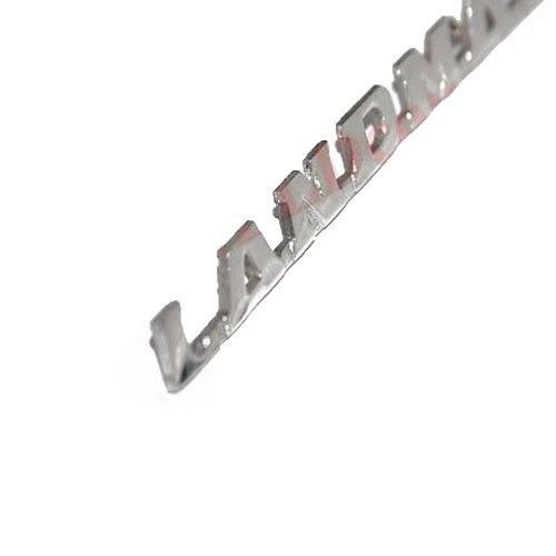 Morris Landmaster Tailgate Panel Script Badge Motif Decal Pair Chrome Plated 