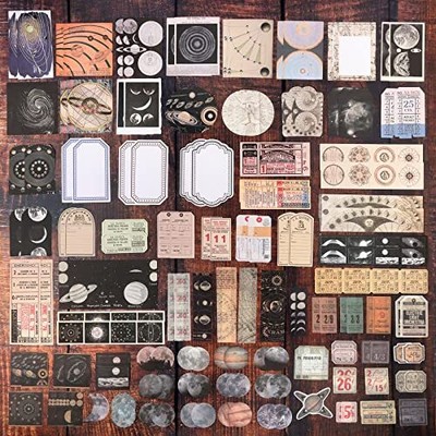 200 Pcs Vintage Junk Journal Supplies Scrapbooking Kit for Art Collage Album