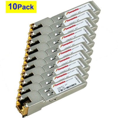Lot, 10GBASE-T SFP+ Transceiver (Copper, 30m, RJ-45) for F5 Networks, Fortinet