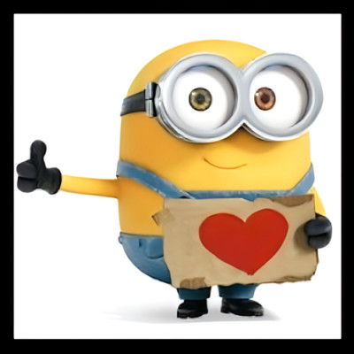 Minion Holding Love Red Heart Thumbs Up Refrigerator Fridge MAGNET