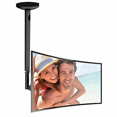 Adjustable Height TV Ceiling Mount - Swivel and Tilting Vert