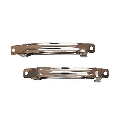  40pcs Silver Metal French Barrette Hair Clips DIY Craft (3 1/8'') 