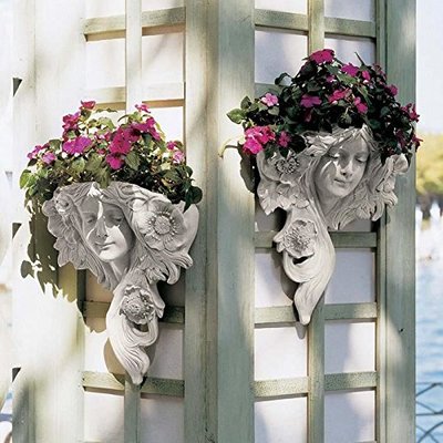 NG302819 - French Greenmen Wall Sculptures Le Printemps and L'Etoile