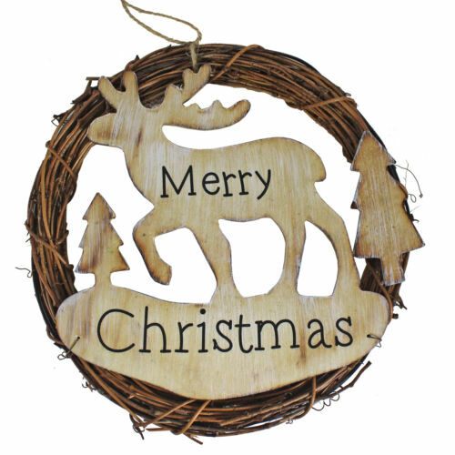 Ghirlande, corone e fiori natalizi in legno